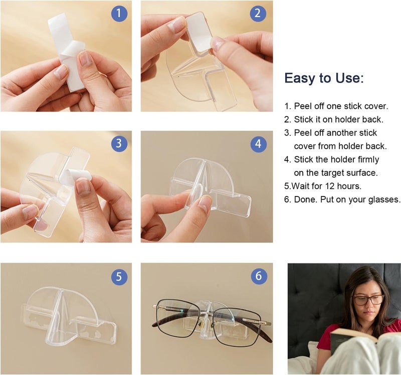 Goping Eyeglasses Organizer Wall Mounted Sunglass Holder for Home Glasses Storage Display Rack, Home Decoration, 10 Pack - Image 2